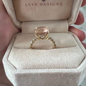 Candice 
Peachy Pink Morganite
14k Yellow Gold